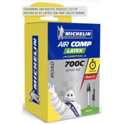 MICHELIN CHAMBRE AIR ROUTE 700X22 / 23 VP A1 LATEX (28-4M) VALVE 60MM