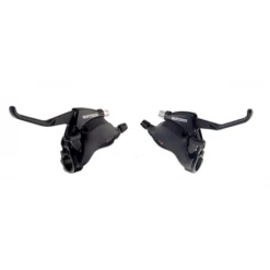 ATOO Levier-manette VTT 8X3v V-brake Alu Noir 2 Doigts Avec Câbles